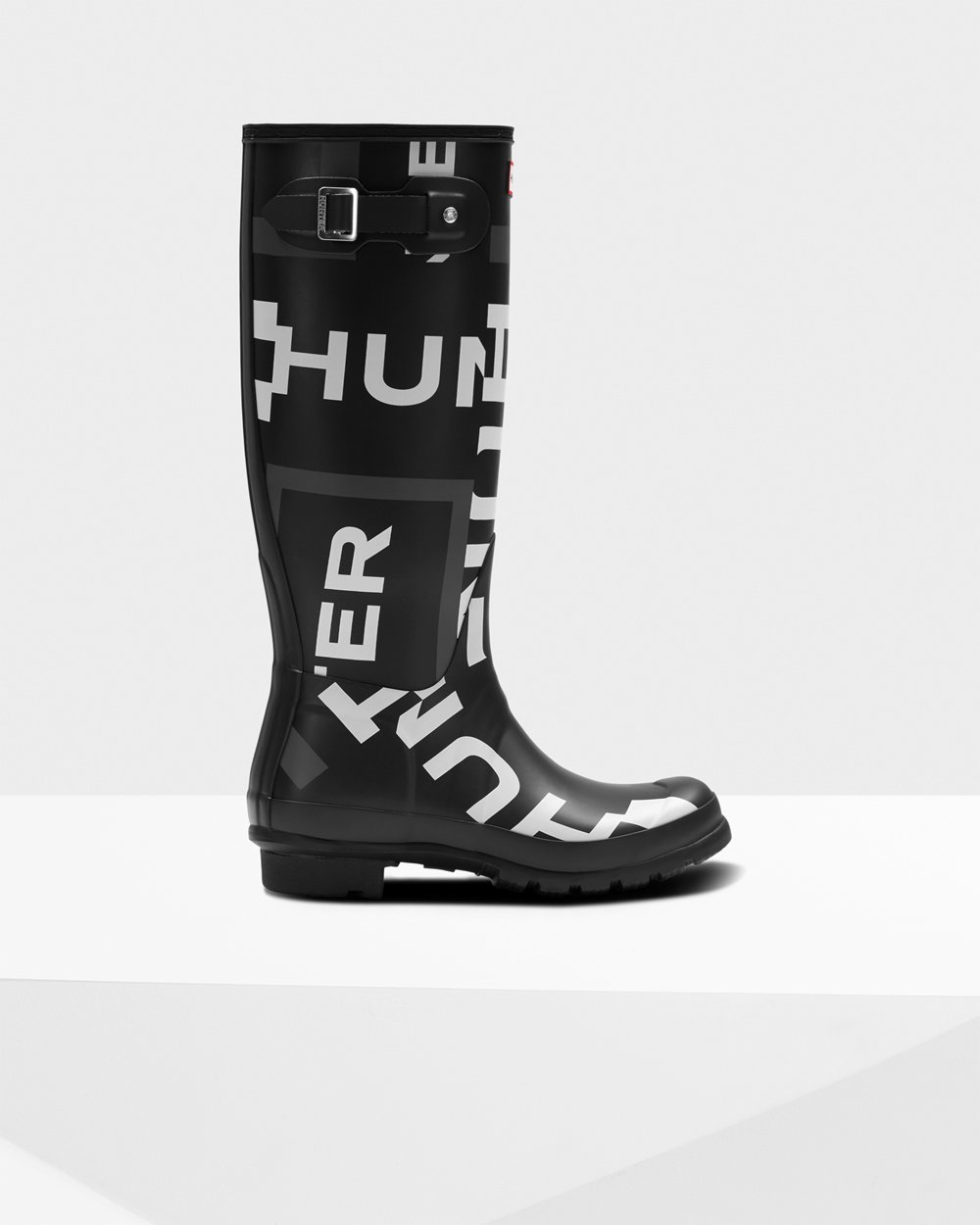 Hunter Mujer Original Exploded Logo - Botas de Lluvia Negras - 408-VHOSNJ